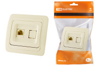 Розетка компьютерная RJ-45 сл. кость "Валдай" TDM Electric, SQ1804-0113