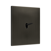 Fontini Выключатель 1-клавишный, цвет Antique Bronze Iron, ручка - черный никель, Fontini, серия Font barcelona 5.1