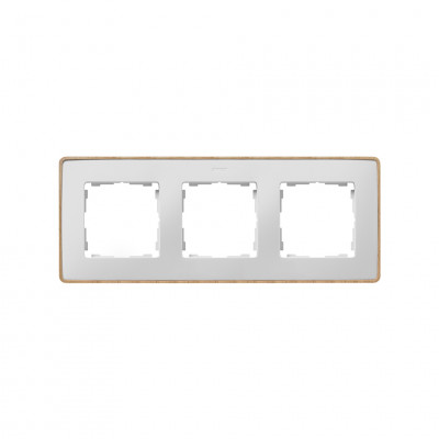 Simon 8201630-270 S82Detail Рамка 3-ная, белая, основание дерево