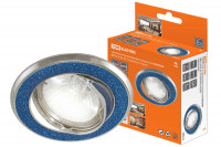 Светильник встраиваемый поворотный СВ 02-06 MR16 50Вт G5.3 синий блеск/хром TDM Electric, SQ0359-0038