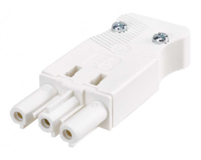 Simon Connect Белый Разъем Quick Connection "мама" на кабель, 2P+E, винт.соединение, CR0003-9