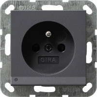 117228 Gira Розетка с зазем штыр защ от дет LED подс