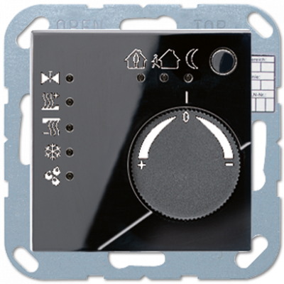 KNX-регулятор с ручкой для установки температуры; чёрный, A2178TSSW