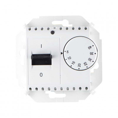 Simon 1591775-030 Simon15 Регулятор для тёплого пола с зондом, 16А 230В, 3600Вт, 5-40° IP20, белый