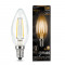Лампа Gauss Filament Свеча 5W 420lm 2700К Е14 LED 1/10/50, 103801105