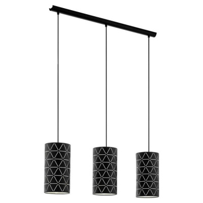 98353 Подвес RAMON, 3х40W (E27), L860, B160, H1100, сталь, черный/пленка, белый