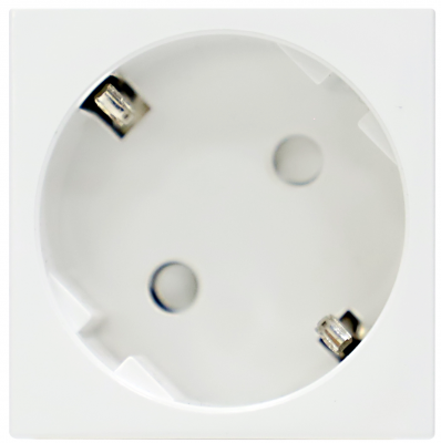 Donel Розетка 2К+З нем.ст., 45 гр., с з/ш, бел. (45х45мм), серия (тип) DF6, DF6D1W