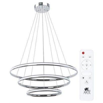 Arte Lamp MERIDIANA, Светильник подвесной, цвет арматуры - хром, цвет плафона/декора - белый, 1x150W LED, A2198SP-3CC
