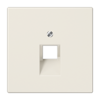 Крышка для одинарных телефонных и компьютерных розеток (UAE), фиксация винтом; термопласт; слоновая кость; LS990, LS969-1UA