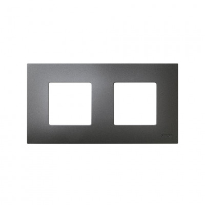 Simon Рамка-декор на 2 поста для 2700620-03., S27Pl, титан, 2700627-041