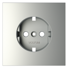 Накладка для розетки с заземлением, S70 (сталь), VLS000605