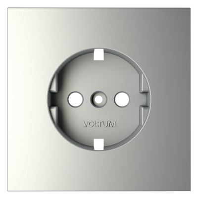 Накладка для розетки с заземлением, S70 (сталь), VLS000605