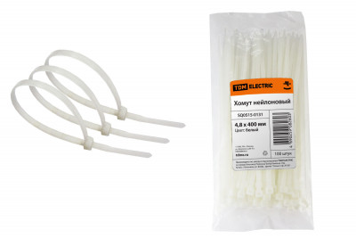 Хомут 4,8х400мм нейлон (белый) (100шт) TDM Electric, SQ0515-0131
