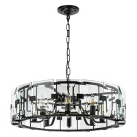 Lightstar 713287 (MD20104-8A ) Люстра NOVARA 8x40W E14 ЧЕРНЫЙ МАТОВЫЙ (в комплекте)