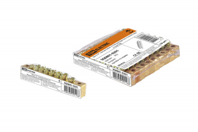 Шина "N" нулевая 6х9мм  8/2 (8групп/крепеж по краям) инд. стикер TDM Electric, SQ0801-0201