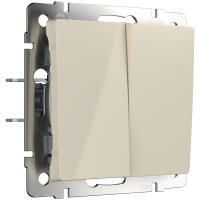 Werkel W1122003/ Выключатель двухклавишный проходной (слоновая кость), a051485