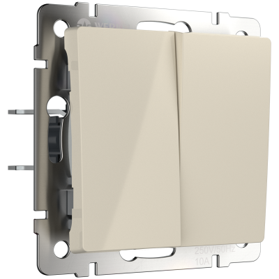 Werkel W1122003/ Выключатель двухклавишный проходной (слоновая кость), a051485