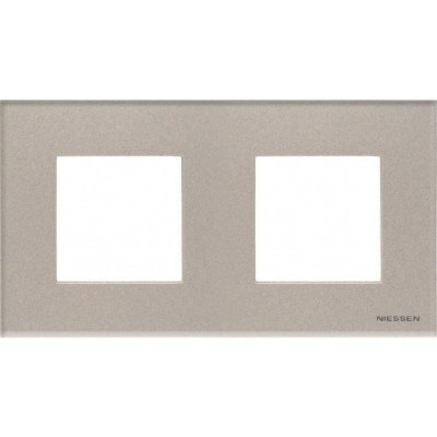 N2272 CH - Рамка 2-постовая, 2-модульная, серия Zenit, стекло Брызги шампанского - 2CLA227200N3901