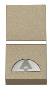 N2104 CV - Механизм 1-клавишной кнопки с клавишей и символом ЗВОНОК, 1-модульный, серия Zenit, цвет шампань - 2CLA210400N1901