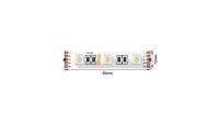Лента светодиодная стандарт 5050 60LED/м 19.2Вт/м RGB + тепл. бел. 24В IP20 (уп.5м) SWG Standard 00-00018658