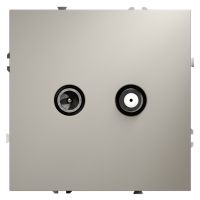 Розетка телевизионнная встраиваемая VOLTUM S70 оконечная TV+SAT, (кашемир), VLS060403