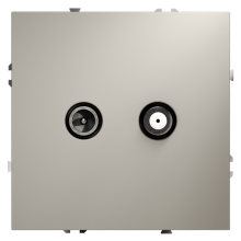 Розетка телевизионнная встраиваемая VOLTUM S70 оконечная TV+SAT, (кашемир), VLS060403