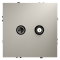Розетка телевизионнная встраиваемая VOLTUM S70 оконечная TV+SAT, (кашемир), VLS060403