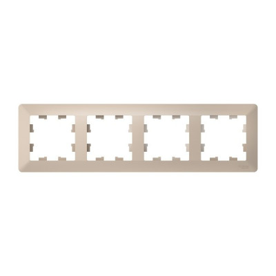 ATN221204 - ATLASDESIGN AIR 4-постовая РАМКА, ПЕСОЧНЫЙ/дымчатый белый, Systeme Electric