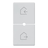 Vimar Две  клавиши 1 модуль,  символы сценария, серебристые, 14755.6.SL