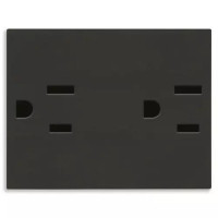 Vimar Due prese SICURY 2P+T 15A USA черная, 30243.G