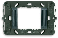 Vimar Суппорт для 2 модулей с рифлением, без винтов (Треб.07935-2шт), серый, 16722