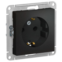 IRIDIUM Розетка с заземляющим контактом, 250 В, 16 А, винтовой зажим. Цвет черный, M0105