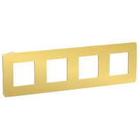 рамка 4-постовая, ЗОЛОТО/бежевый
