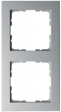 Рамка G-Classic  2-постовая, цвет Алюминий, G1002S, Jasmart Electric