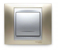 Schneider Electric Schneider Electric Выключатель 1-клавишный, с подсветкой,  серия UNICA Schneider Electric Schneider Electric Выключатель 1-клавишный, с подсветкой,  серия UNICA