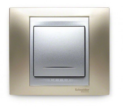 Schneider Electric Schneider Electric Выключатель 1-клавишный, с подсветкой,  серия UNICA