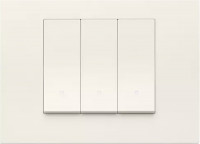 Vimar Linea выключатель 3-х клавишный, цвет Бежевый глянцевый Canvas, Reflex с эффектом стекла