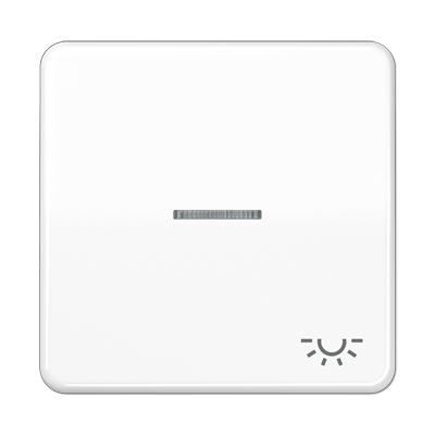 Клавиша с окошком и символом "освещение" для выключателей с подсветкой; белая, CD590KO5LWW