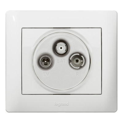 Legrand Лицевая панель TV-RD-SAT, 3 Отв.,White, 771089