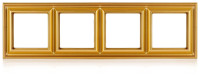 Рамка 4-поста; термопласт; золото; Eco Deco, EPD484GO
