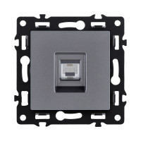 Розетка телефонная RJ11, серый Kollinger Asthetik AS-019GY