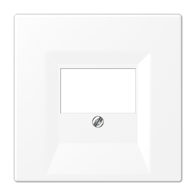 Плата (фиксация винтом) для USB-зарядных устройств и TAE-розеток; термопласт; белый матовый, LS969TWWM