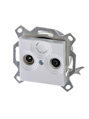 ABB EPJ Levit жемчуг / ледяной Розетка TV-R, проходная, 7дБ, жемчуг