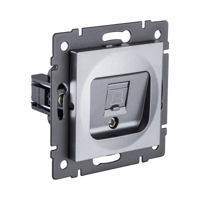 Розетка Ethernet RJ45 Cat.5, серый Kollinger REA-016GY для Aspekt, Eleganz, Reflex