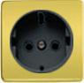 FD04314OB-M Fede Fede Обрамление розетки 2К+З для мех-зма FD16523, Bright Gold/черный