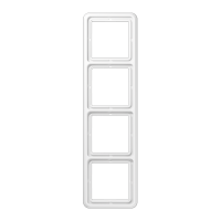 Рамка для вертикальной и горизонтальной установки, 4 поста; дюропласт; белый; CD500, CD584WW