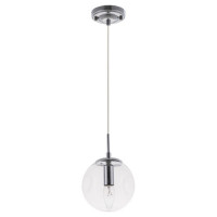 Arte Lamp TUREIS, Подвес, цвет арматуры - ХРОМ, цвет плафона/декора - ПРОЗРАЧНЫЙ, 1х60W E14, A9915SP-1CC