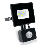Прожектор светодиодный с датчиком движения 20W 6400K 230V черный IP44, LL-906, Feron 29556