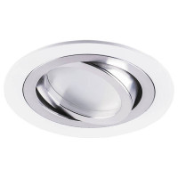 Светильник потолочный встраиваемый, MR16 G5.3, белый-хром DL2811, Feron 32643