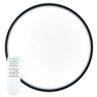 Светильник светодиодный управляемый с пультом, с батарейками 2*ААА, 80W, Max. 5600Lm, 3000К-6500K, IP20, черный  AL5800 RING, Feron 41557